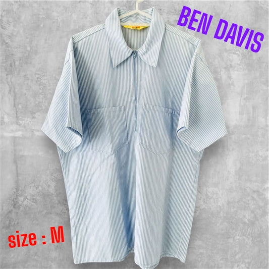 Ben Davis Vintage Work Shirt Half Zip M Size