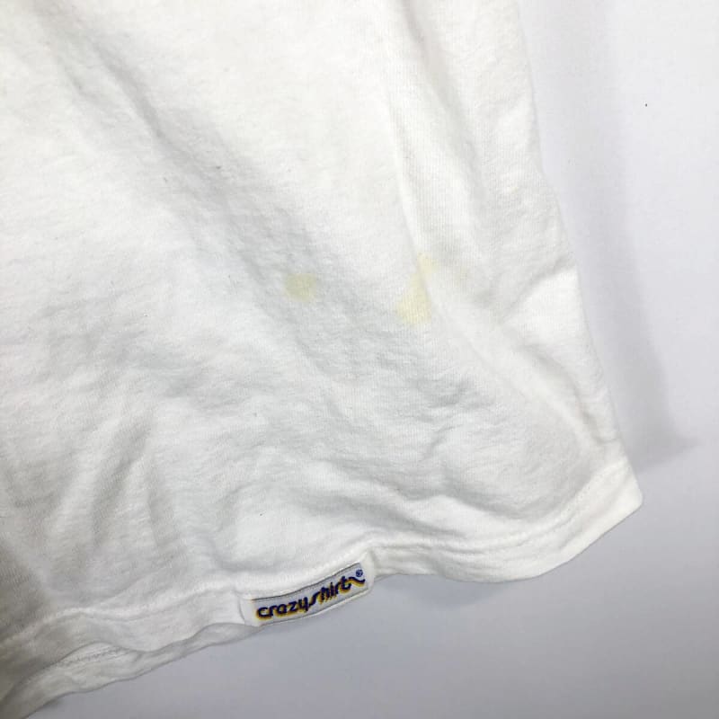 90s USA Made Crazy Shirts Short Sleeve T-Shirt White L
