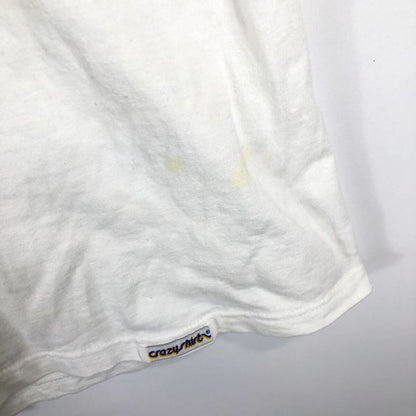 90s USA Made Crazy Shirts Short Sleeve T-Shirt White L