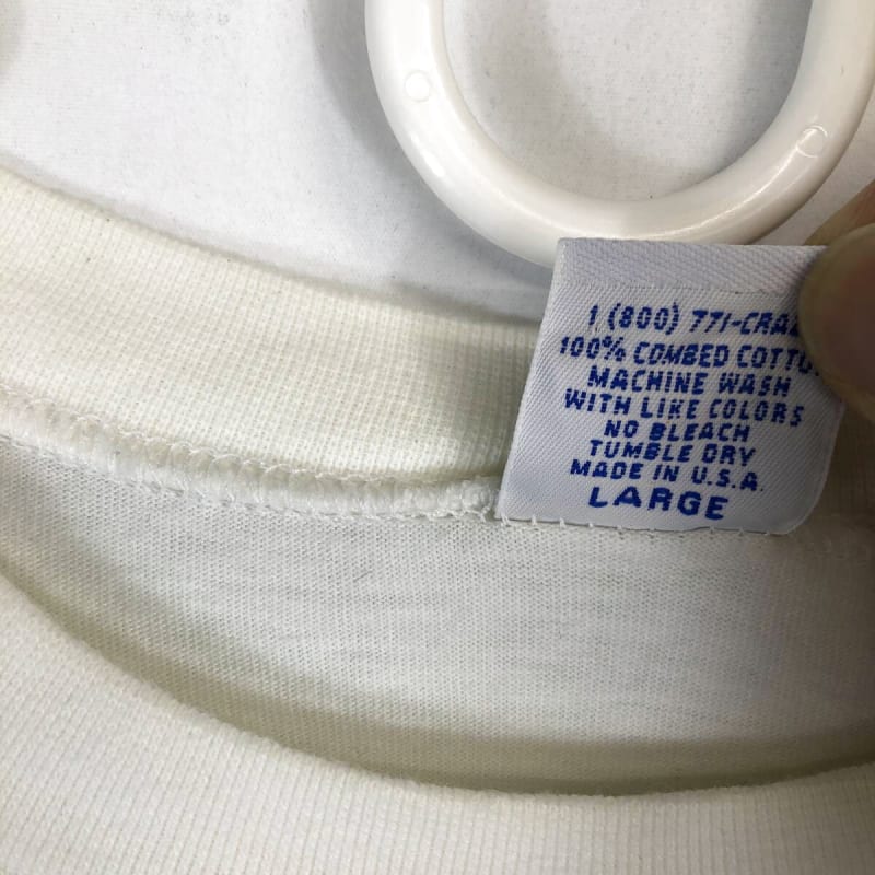90s USA Made Crazy Shirts Short Sleeve T-Shirt White L