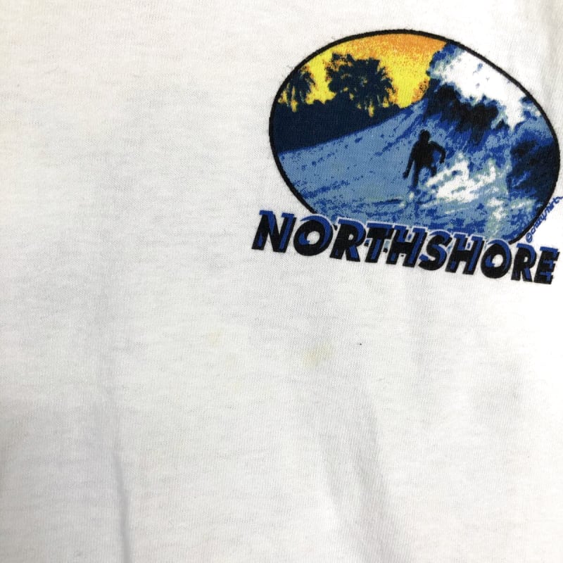 90s USA Made Crazy Shirts Short Sleeve T-Shirt White L