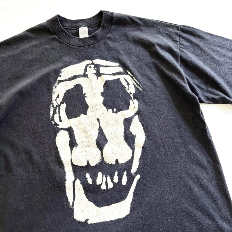 80s 90s Salvador Dali Skull Nude Optical Illusion T-Shirt Vintage