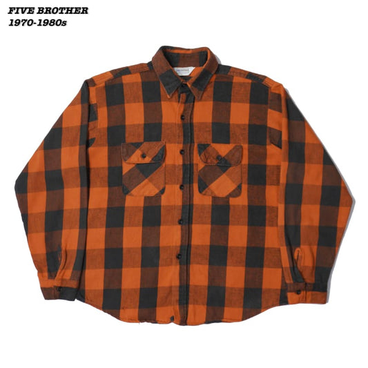 FIVE BROTHER Vintage Flannel Shirt L