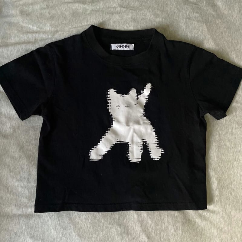 aeae Flashed Cats Eye Crop T-Shirts