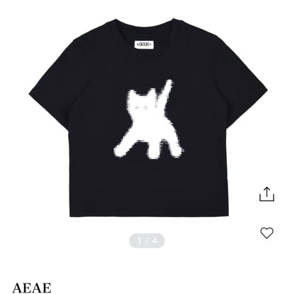 aeae Flashed Cats Eye Crop T-Shirts