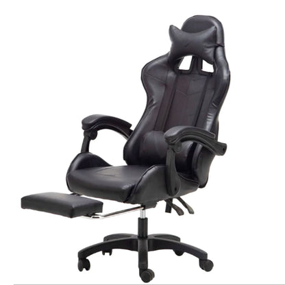 Latest Model Gaming Chair With Ottoman Footrest Black