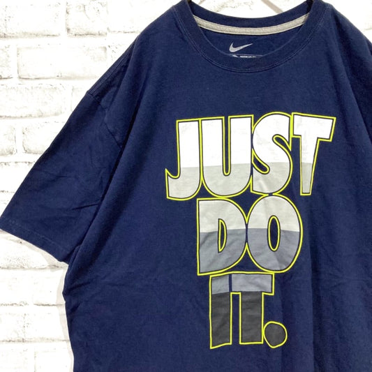 Nike Just Do It Big Logo T-Shirt - XXL - Navy