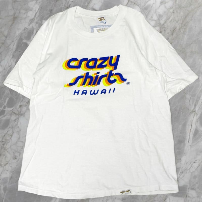 90s Crazy Shirts Logo T-Shirt Vintage White M