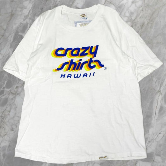 90s Crazy Shirts Logo T-Shirt Vintage White M