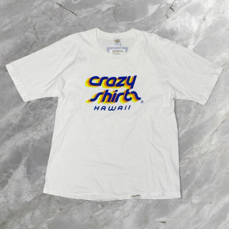 90s Crazy Shirts Logo T-Shirt Vintage White M