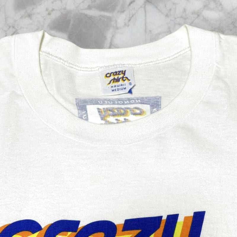 90s Crazy Shirts Logo T-Shirt Vintage White M