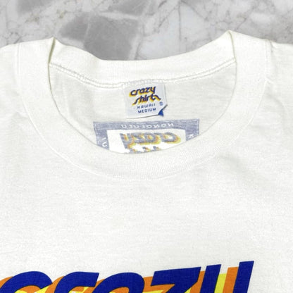 90s Crazy Shirts Logo T-Shirt Vintage White M