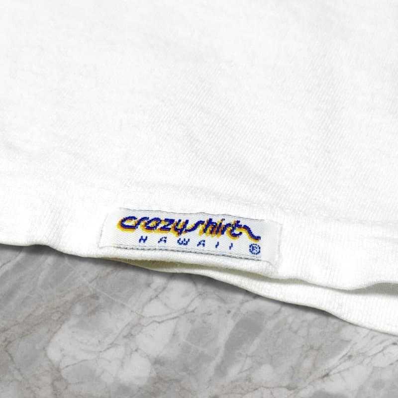 90s Crazy Shirts Logo T-Shirt Vintage White M