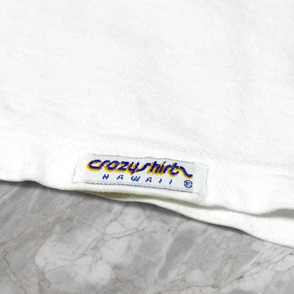 90s Crazy Shirts Logo T-Shirt Vintage White M