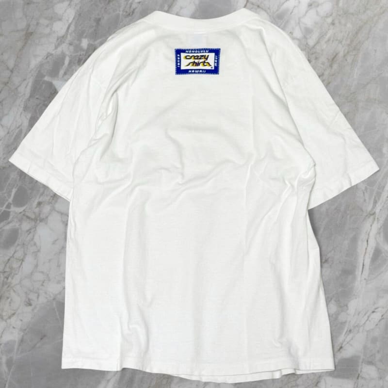 90s Crazy Shirts Logo T-Shirt Vintage White M
