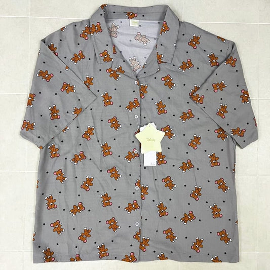 Disney Peter Pan Michael's Teddy Bear Aloha Shirt Gray 4L
