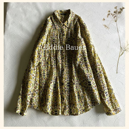 Eddie Bauer Floral Blouse Long Sleeve Shirt