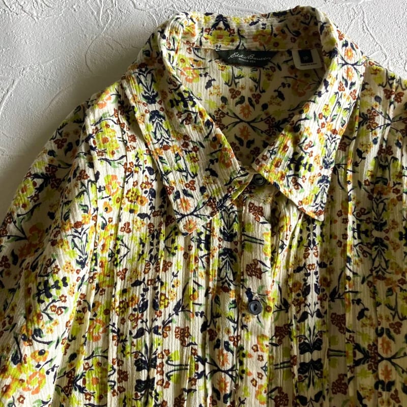 Eddie Bauer Floral Blouse Long Sleeve Shirt