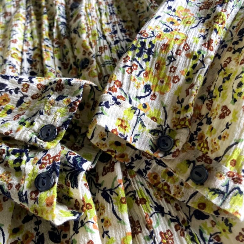 Eddie Bauer Floral Blouse Long Sleeve Shirt
