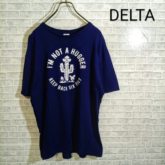 Delta Cactus Print Short Sleeve T-Shirt Navy XL