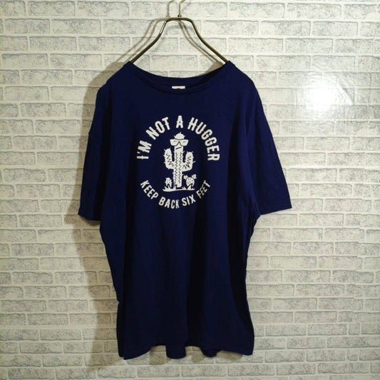 Delta Cactus Print Short Sleeve T-Shirt Navy XL