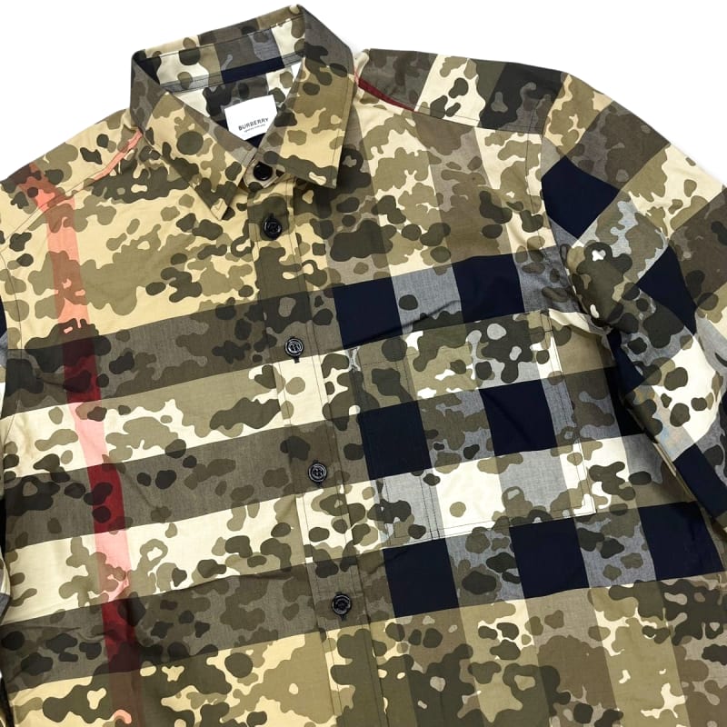Burberry Camouflage Check Long Sleeve Shirt