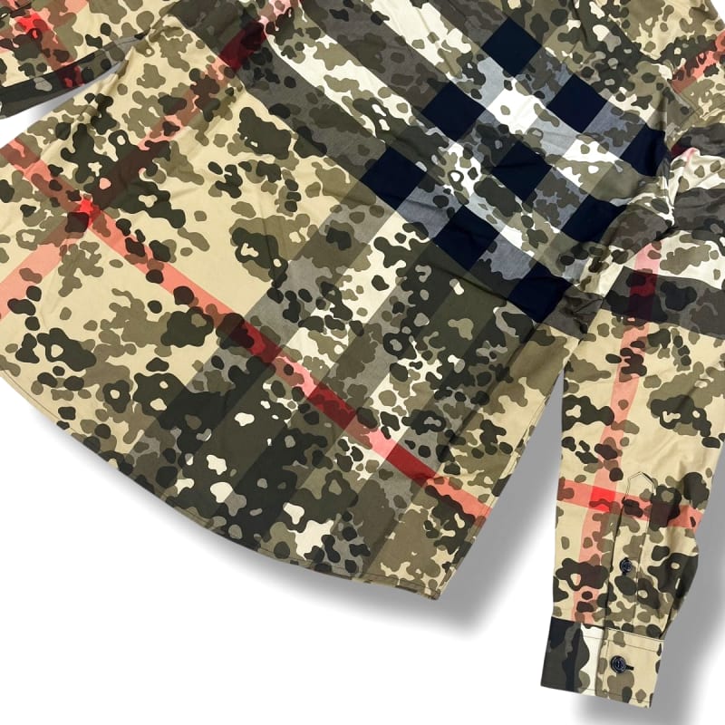 Burberry Camouflage Check Long Sleeve Shirt