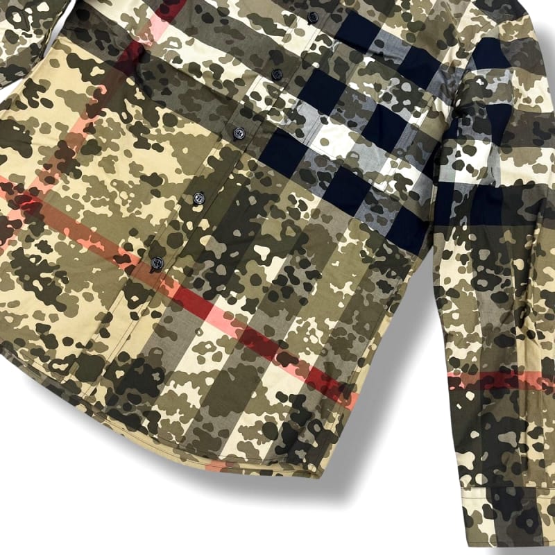 Burberry Camouflage Check Long Sleeve Shirt