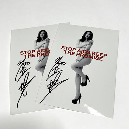 Minori Hatsune Autographed Card L Size RED RIBBON T-SHIRTS