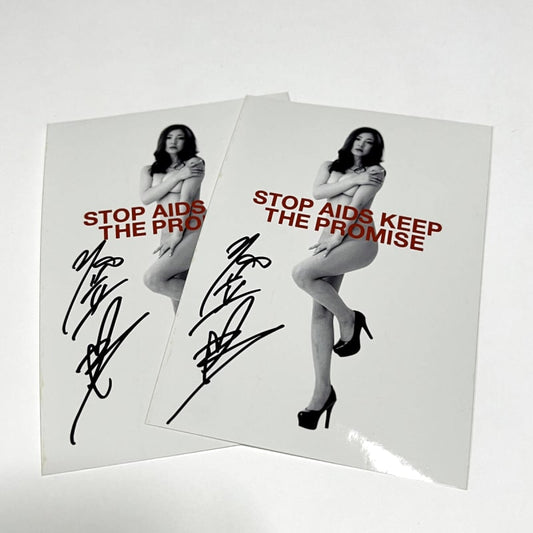 Minori Hatsune Autographed Card L Size RED RIBBON T-SHIRTS