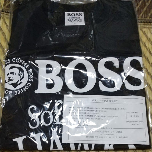 BOSS SoftBank Hawks Collaboration T-Shirt Size L Black