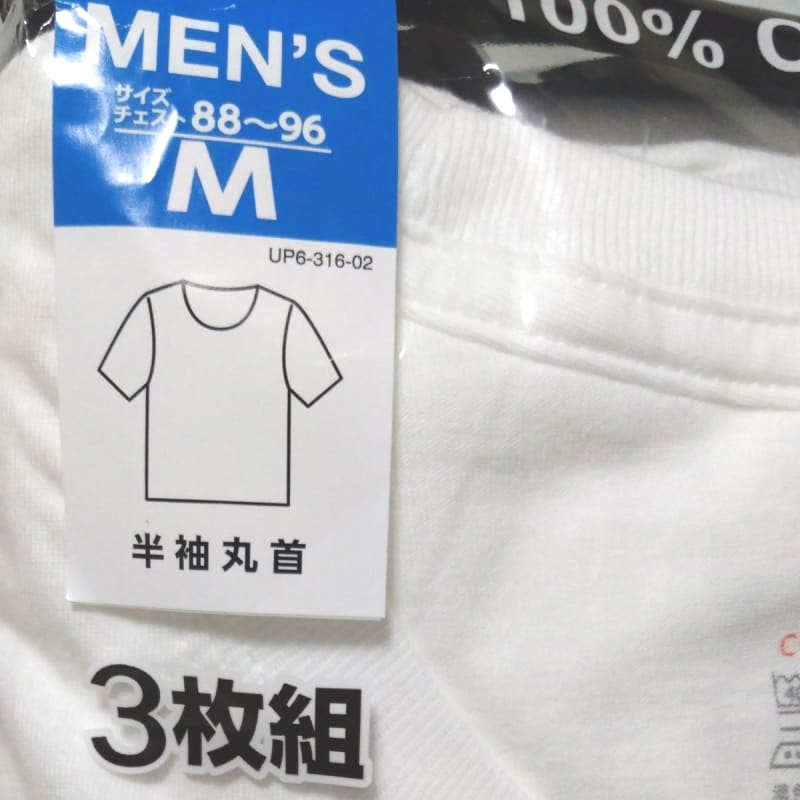 Hanes Men's T-Shirt 3-Pack M Size 100% Cotton