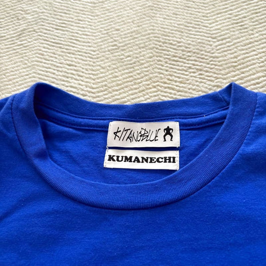Kumanichi T-Shirt M Size Kumamoto Kumamon Kitano Blue