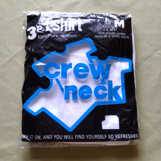 Unused Crew Neck Short Sleeve T-Shirt Set of 2 Size M White