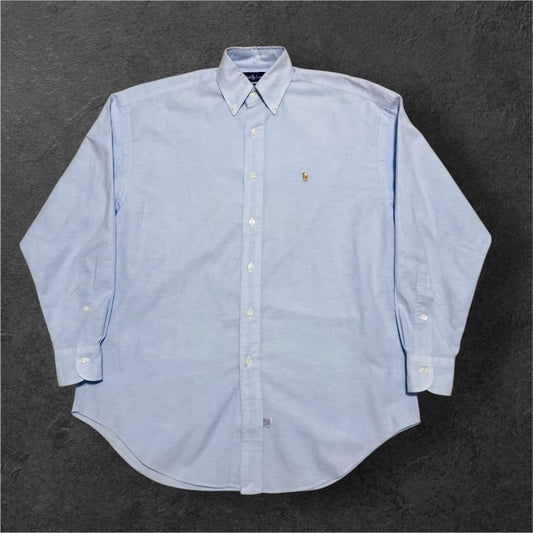 Ralph Lauren Oxford Button-Down Long Sleeve Shirt Blue