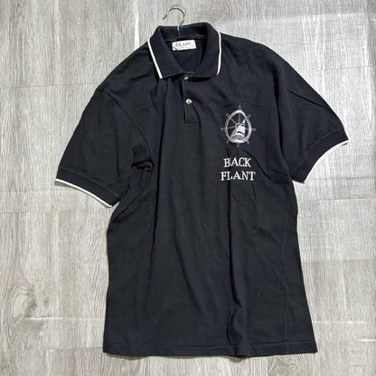 Black Filant Short Sleeve Polo Shirt L