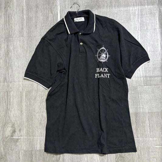 Black Filant Short Sleeve Polo Shirt L