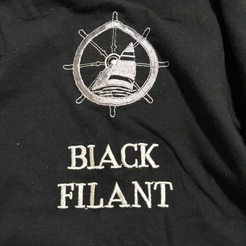Black Filant Short Sleeve Polo Shirt L