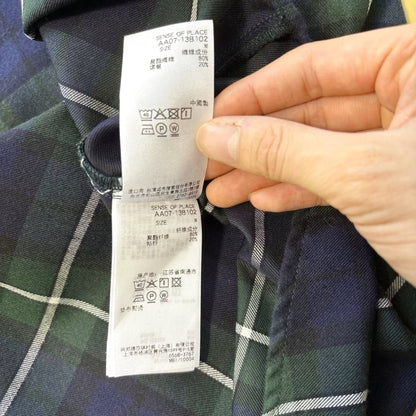 Sense of Place Urban Research Men's Check Long Sleeve Shirt Green M