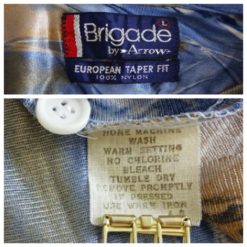 Brigade By Arrow 70s Long Sleeve Shirt Vintage Pattern