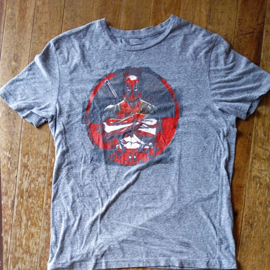 Deadpool T-Shirt Gray Size M Vintage