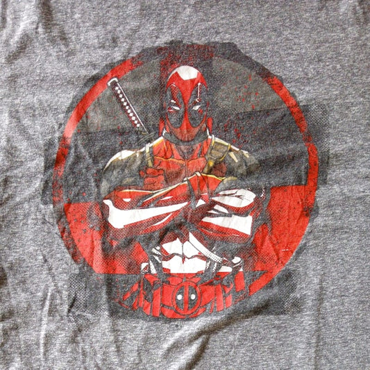 Deadpool T-Shirt Gray Size M Vintage