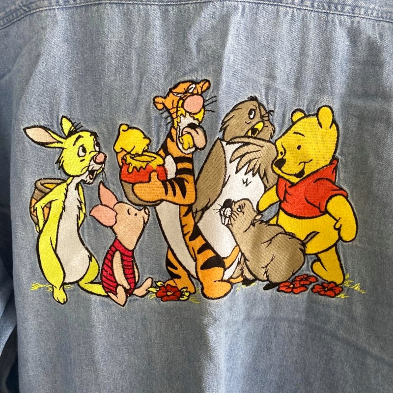 90s Disney Denim Shirt Winnie The Pooh XL