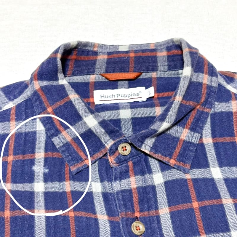 Men's Long Sleeve Shirt L Size Hush Puppies