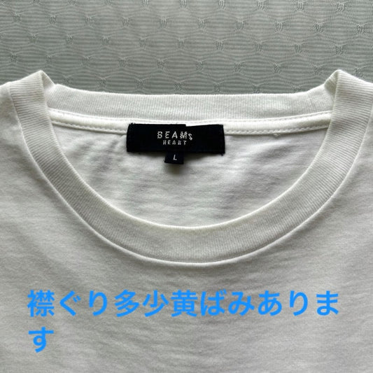 Beams Heart Striped T-Shirt L Size