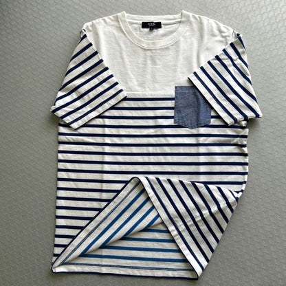 Beams Heart Striped T-Shirt L Size