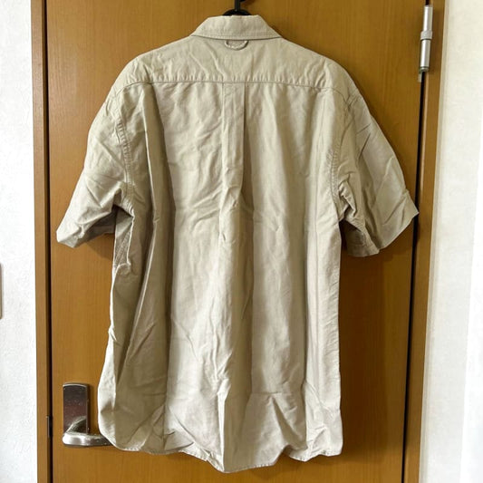 Eddie Bauer Short Sleeve Shirt Beige L Size Men's