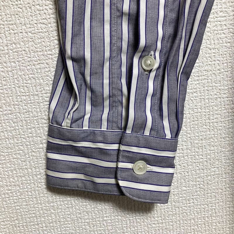 New Edifice Shirt Men's Stripe Blue L