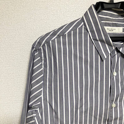 New Edifice Shirt Men's Stripe Blue L
