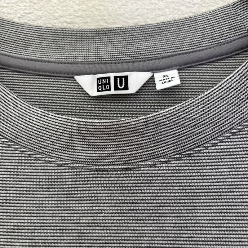 Uniqlo Airism Crew Neck Short Sleeve T-Shirt Gray XL